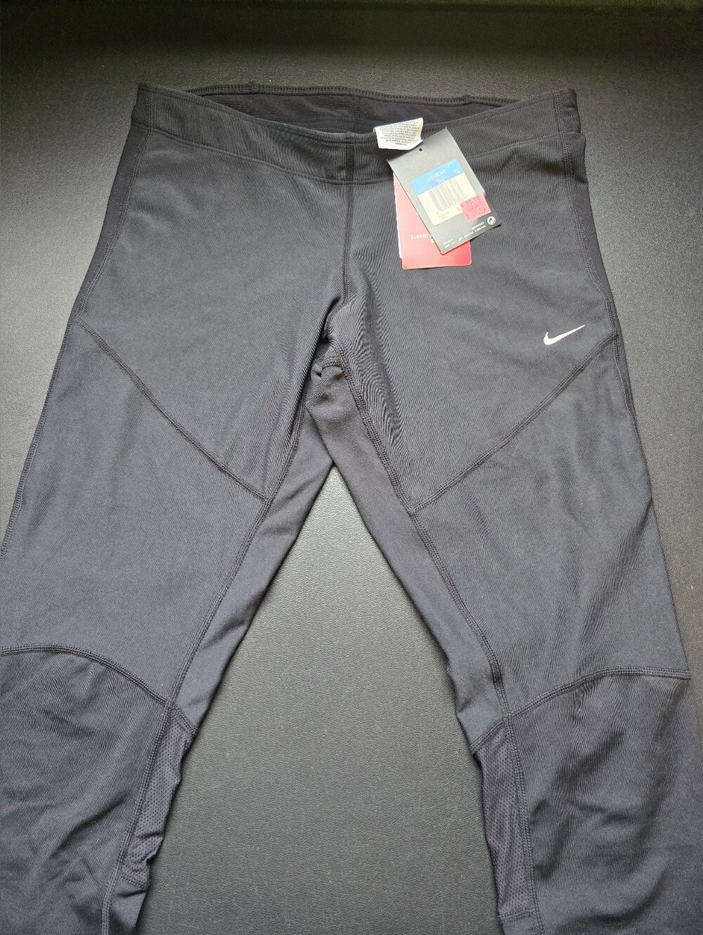 NWT Nike Womens Black Performance Leggings with Swoosh